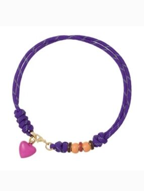 Roxanne Assoulin The Super Size Happy Cord Necklace with magenta charm